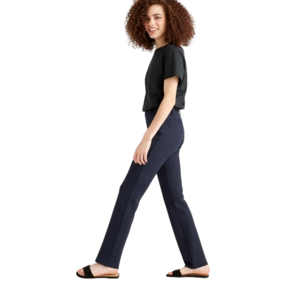 Quince NWT Pull On Ultra Ponte straight leg Pants Navy Xl Tall